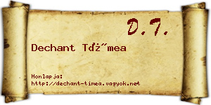 Dechant Tímea névjegykártya